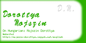 dorottya mojszin business card